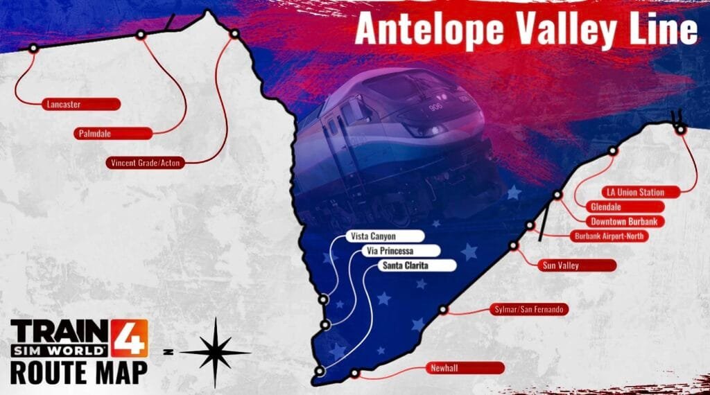 Antelope Valley Line Map Exordium Gaming