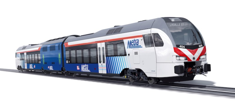 Stadler battery-powered trainsets on the Rock Island Line!